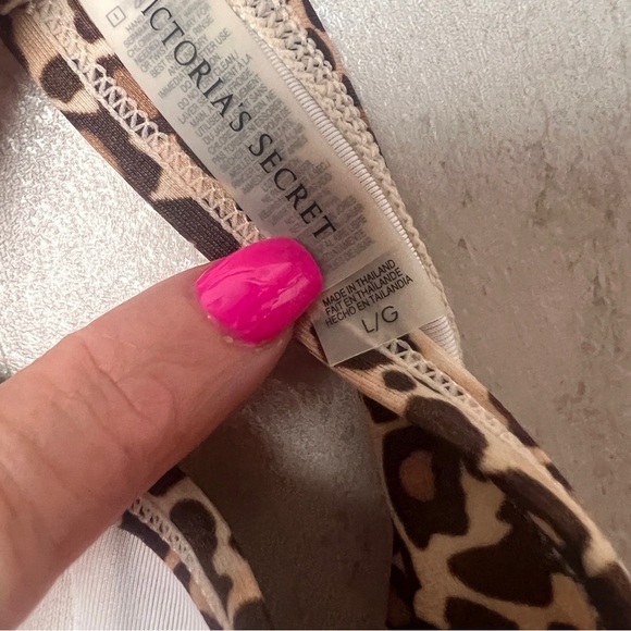 Victoria's Secret Forever Sexy bikini floral leopard animal print large - Picture 15 of 16